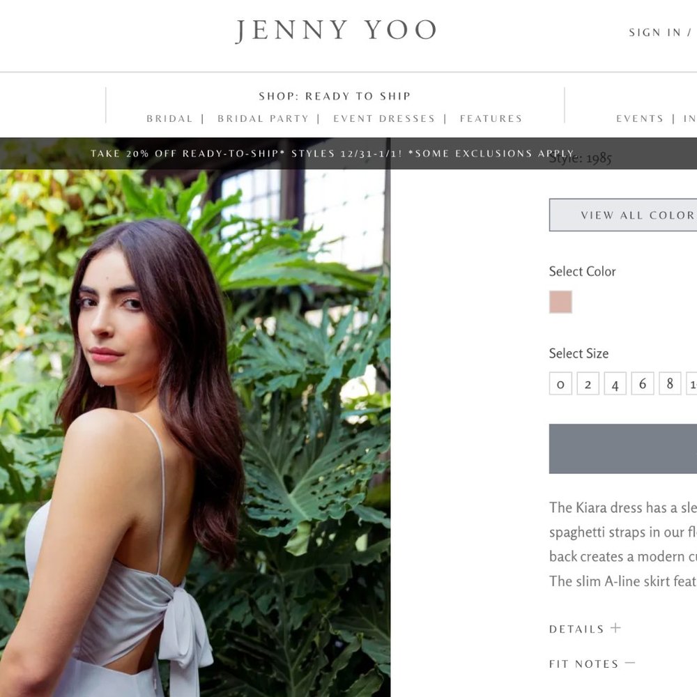 BHLDN Jenny Yoo Kiara bridesmaid dress in hibiscus - Picture 4 of 5